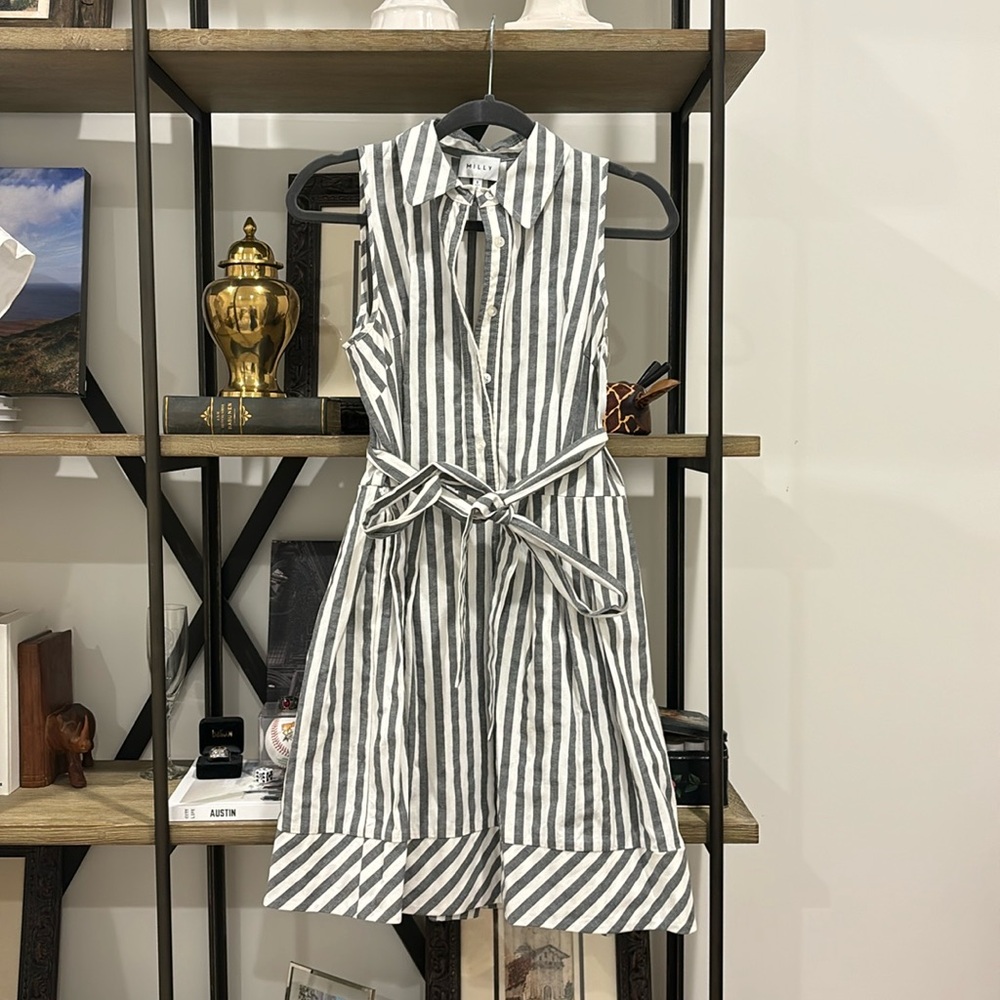 Millie Striped strapless A-Line dress